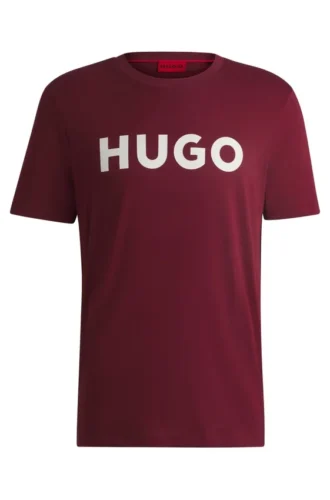 T-shirt i bomullsjersey med logotryck