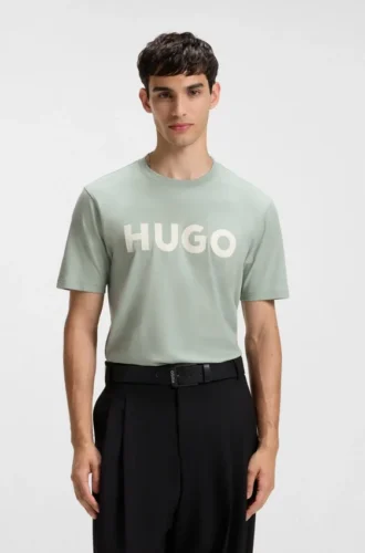 T-shirt i bomullsjersey med logotryck