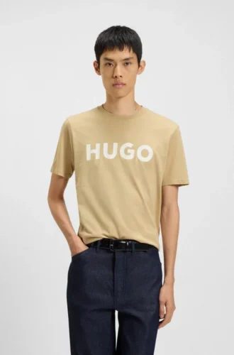 T-shirt i bomullsjersey med logotryck