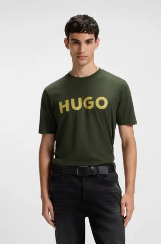 T-shirt i bomullsjersey med logotryck