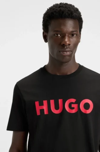 T-shirt i bomullsjersey med logotryck
