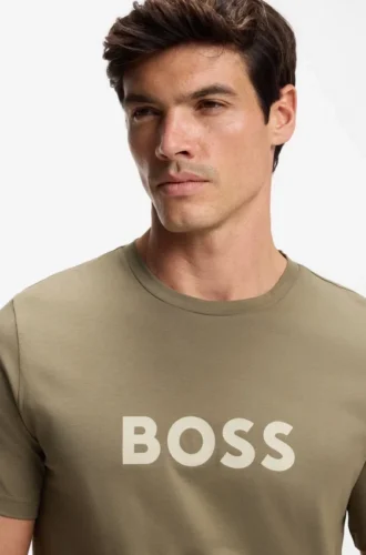 T-shirt i bomullsjersey med logotryck
