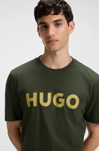 T-shirt i bomullsjersey med logotryck