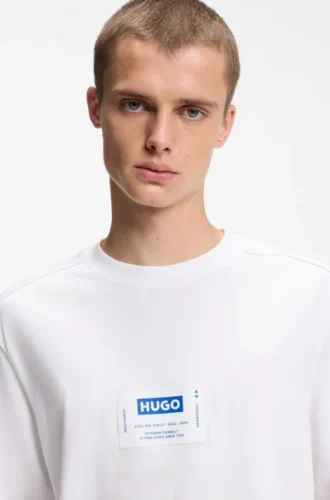 T-shirt i bomullsjersey med logotyp i arbetsklädesstil