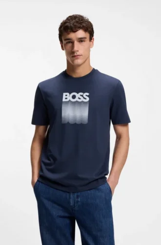 T-shirt i bomullsjersey med normal passform