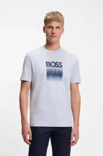 T-shirt i bomullsjersey med normal passform