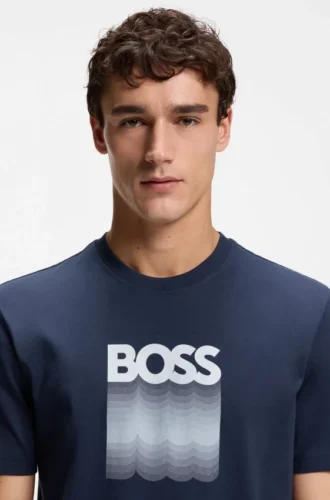 T-shirt i bomullsjersey med normal passform