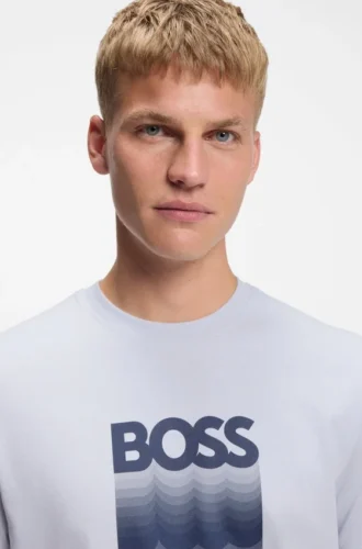 T-shirt i bomullsjersey med normal passform