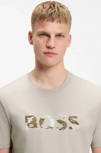 T-shirt i bomullsjersey med normal passform
