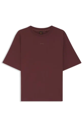 T-shirt i bomullsjersey med pufftryckt logotyp