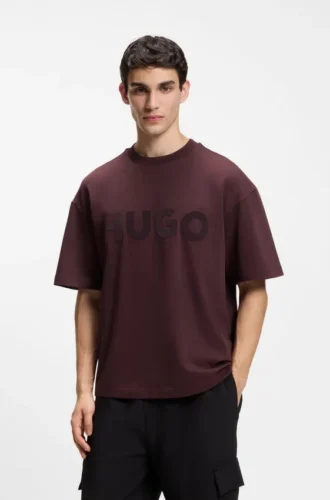 T-shirt i bomullsjersey med reflekterande logo