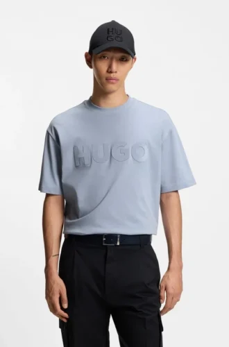 T-shirt i bomullsjersey med reflekterande logo