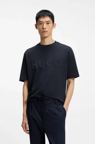 T-shirt i bomullsjersey med reflekterande logo