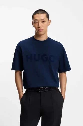 T-shirt i bomullsjersey med reflekterande logo