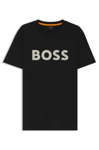 T-shirt i bomullsjersey med stort logotryck