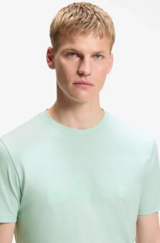 T-shirt i bomullsjersey med stort logotryck