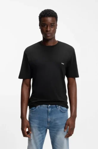 T-shirt i bomullsjersey med tryck på baksidan
