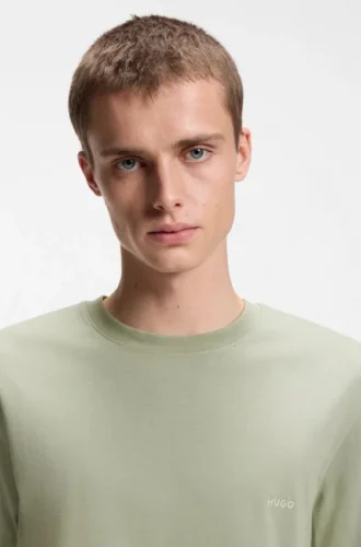 T-shirt i bomullsjersey med tryck på baksidan