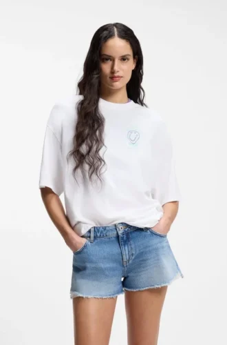 T-shirt i bomullsjersey med tryckt motiv