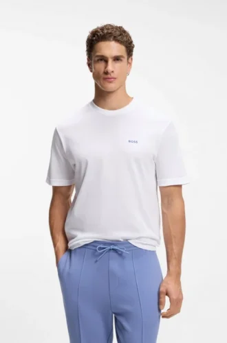 T-shirt i bomullsmesh med broderat motiv