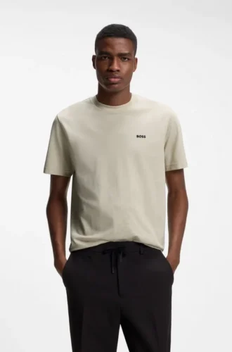T-shirt i bomullspiqué med heltryck