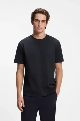 T-shirt i bomullspiqué med heltryck
