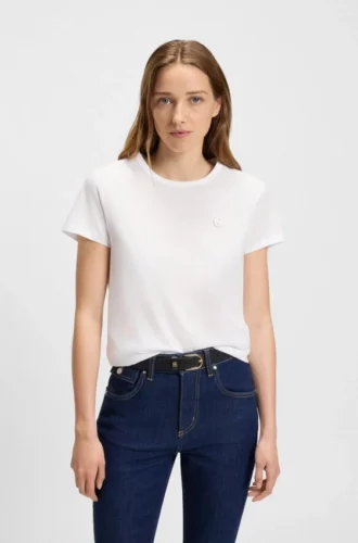 T-shirt i merceriserad bomull med Double B-monogram