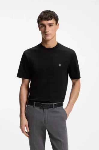 T-shirt i merceriserad bomull med Double B-monogram