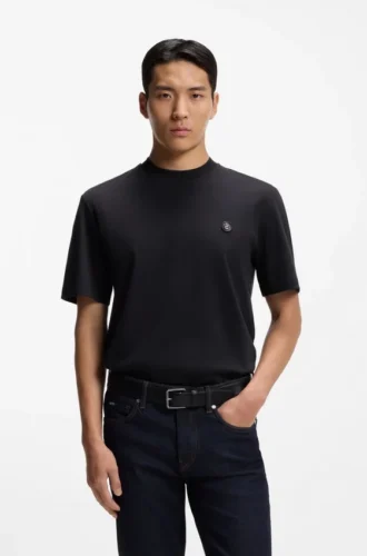 T-shirt i merceriserad bomull med Double B-monogram