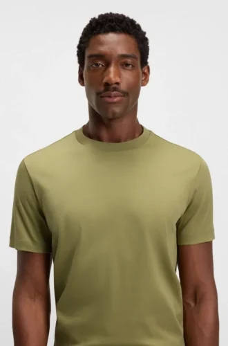 T-shirt i normal passform i merceriserad bomull