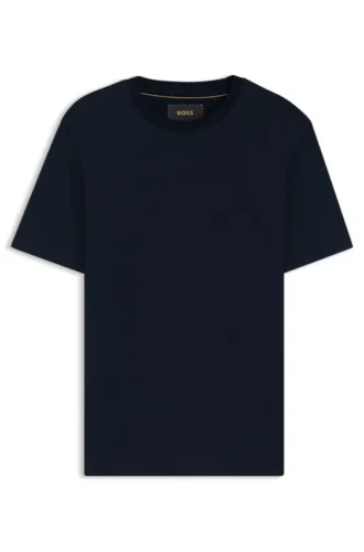 T-shirt i normal passform i merceriserad bomull och silke