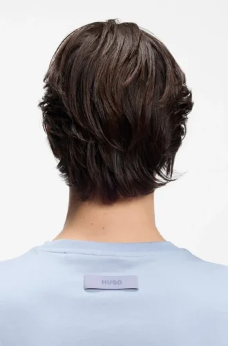 T-shirt i slim fit med merceriserad bomull