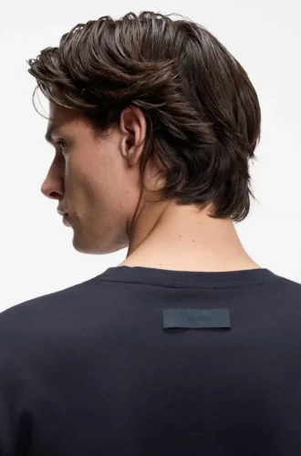 T-shirt i slim fit med merceriserad bomull