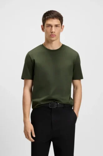 T-shirt i smal passform med merceriserad bomull
