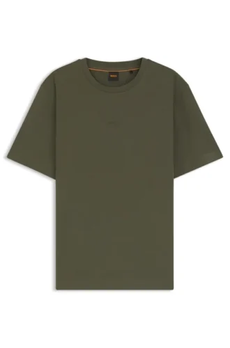 T-shirt i stretchbomull med kontrastlogotyp