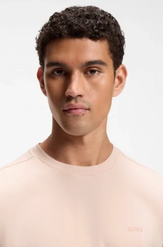 T-shirt i stretchbomull med logodetalj