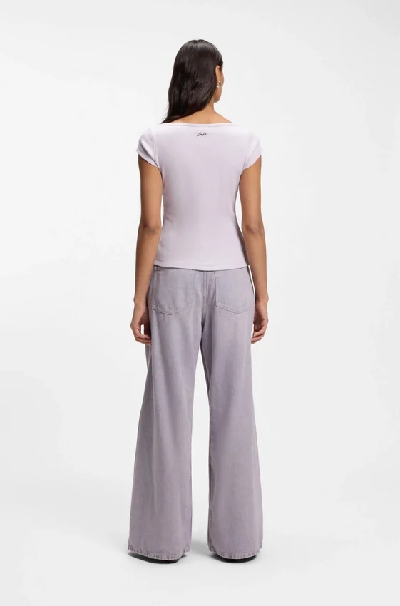 T-shirt i stretchbomull med slim fit och tryck T-shirt i stretchbomull med slim fit och tryck