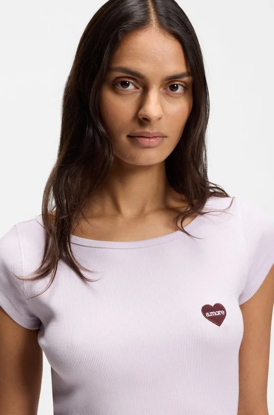 T-shirt i stretchbomull med slim fit och tryck T-shirt i stretchbomull med slim fit och tryck