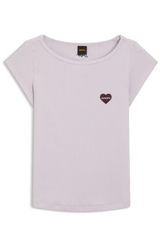 T-shirt i stretchbomull med slim fit och tryck T-shirt i stretchbomull med slim fit och tryck
