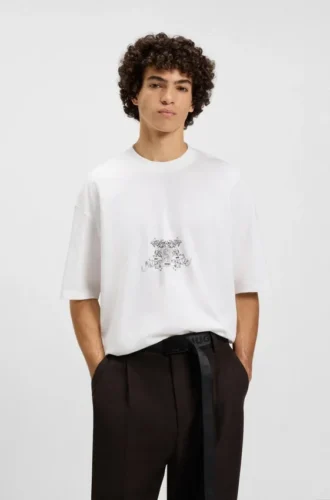 T-shirt med collegemotiv i bomullsjersey