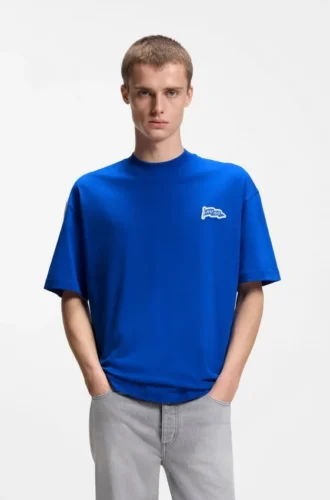 T-shirt med flagglogotyp i bomullsjersey