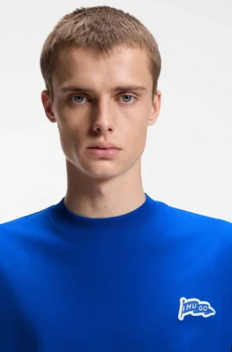 T-shirt med flagglogotyp i bomullsjersey