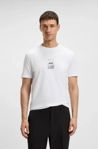 T-shirt med fototryck i stretchbomull
