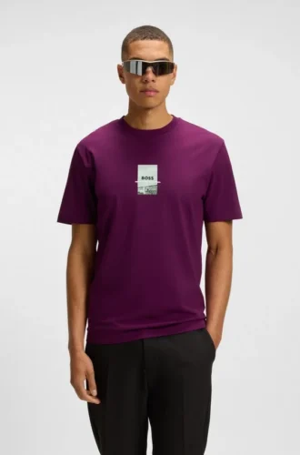 T-shirt med fototryck i stretchbomull
