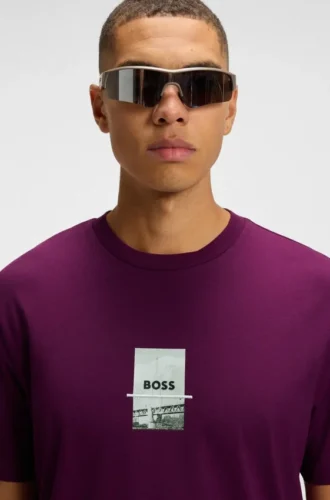 T-shirt med fototryck i stretchbomull