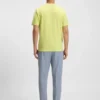 T-shirt med geometriskt mönster i stretchbomull