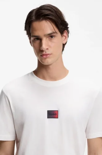 T-shirt med gradientlogotyp i bomullsjersey