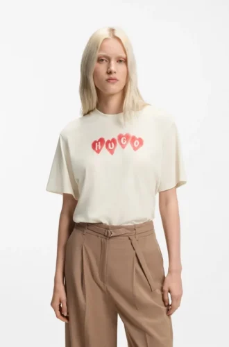 T-shirt med hjärtlogotyp i bomullsjersey