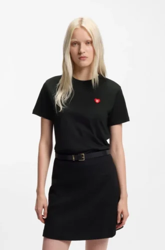 T-shirt med hjärtlogotyp i bomullsjersey
