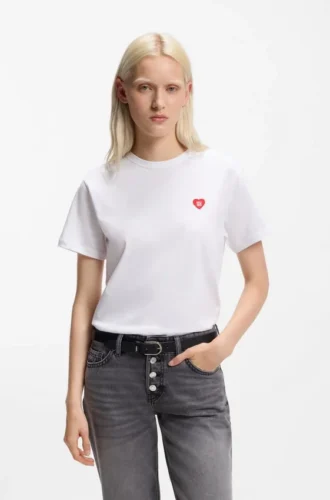 T-shirt med hjärtlogotyp i bomullsjersey